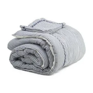 Ric Rac Bedding BOUNDARY | Bedding | Boundary Cotton Gauze Stripe Comforter Set With ...